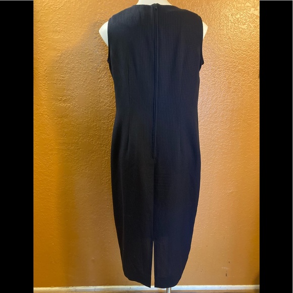 Miss Dorby Vintage 80s navy blue shift dress/jacket suit set shoulder pads - Picture 6 of 8